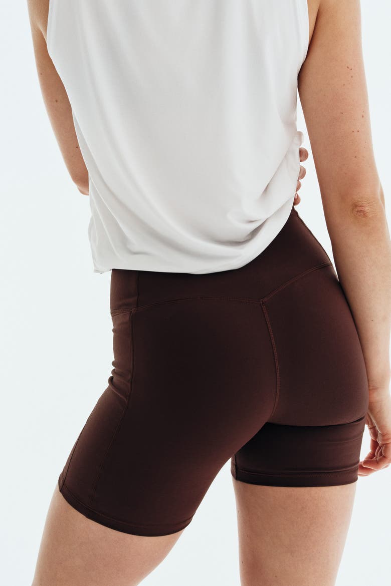 Softmove Pocket Bike Shorts, Alternate, color, Warm brown