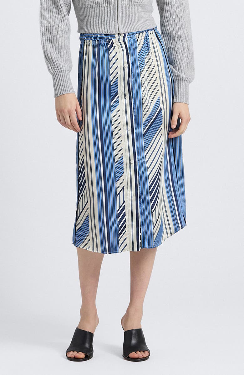 Derek Lam 10 Crosby Ravenna Mixed Stripe Mid Stripe, Main, color, Navy/ Ecru/ Ultramarine/ White