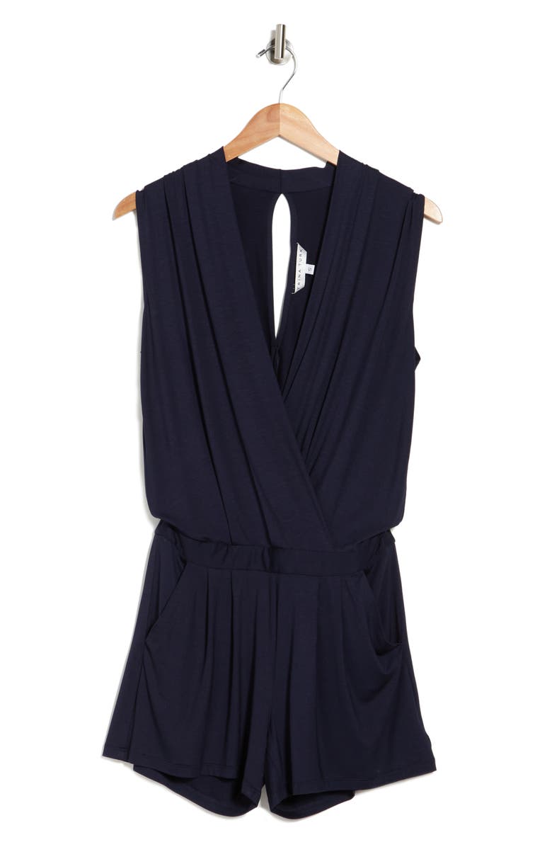 Trina Turk Giselle Surplice Sleeveless Romper, Alternate, color,