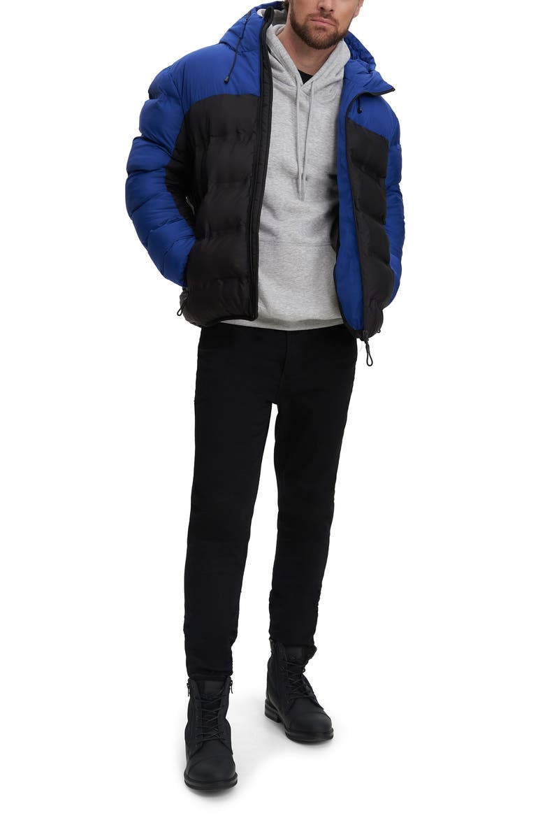 Hector Quilted Puffer Jacket, Alternate, color, BELLWEATHER BLUE BLACK