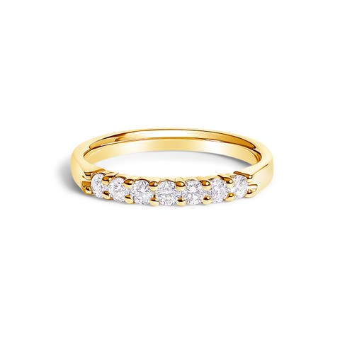 14K Gold 1/3 Ctw Diamond 7 Stone Band Ring