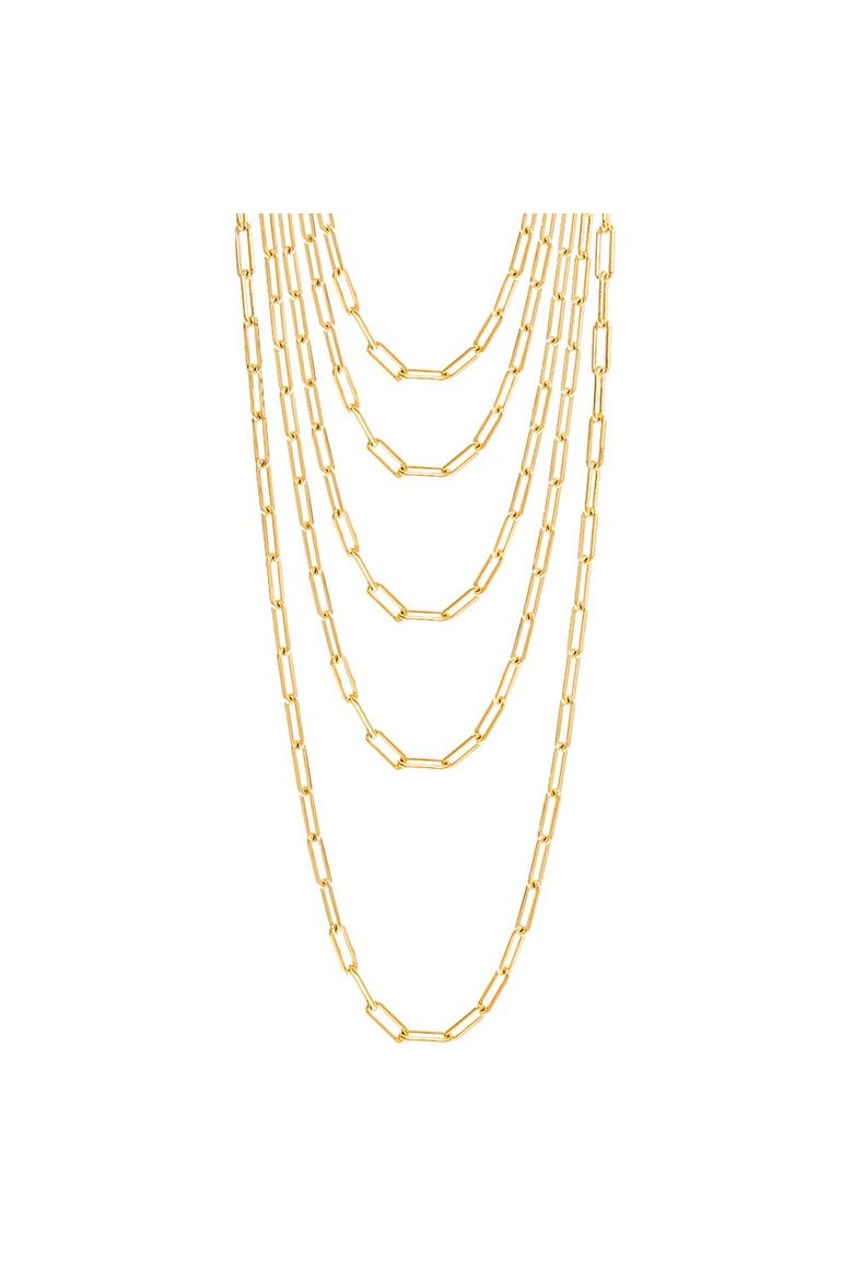 Large Paperclip Link Necklace, Alternate, color, Gold - 18 Inch