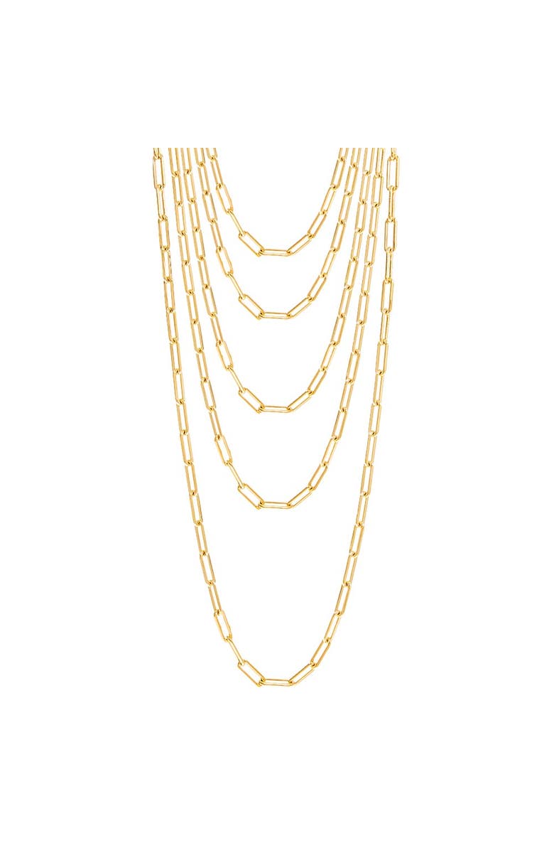 BY ADINA EDEN Large Paperclip Link Necklace, Alternate, color, 