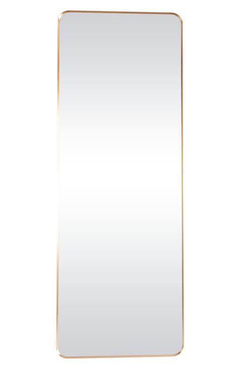 Goldtone Metal Wall Mirror with Thin Frame