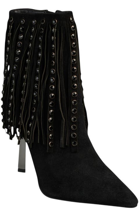 High Ankle Boot With Fringes