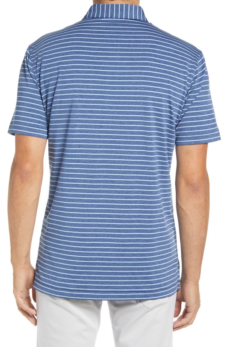 Peter Millar News Stripe Short Sleeve Performance Golf Polo, Alternate, color,