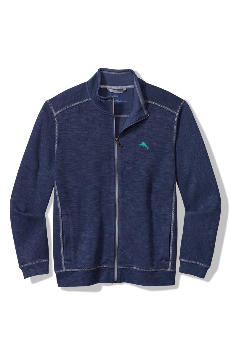 Tommy Bahama Tobago Bay Knit Cotton & Lyocell Jacket, Alternate, color, Island Navy