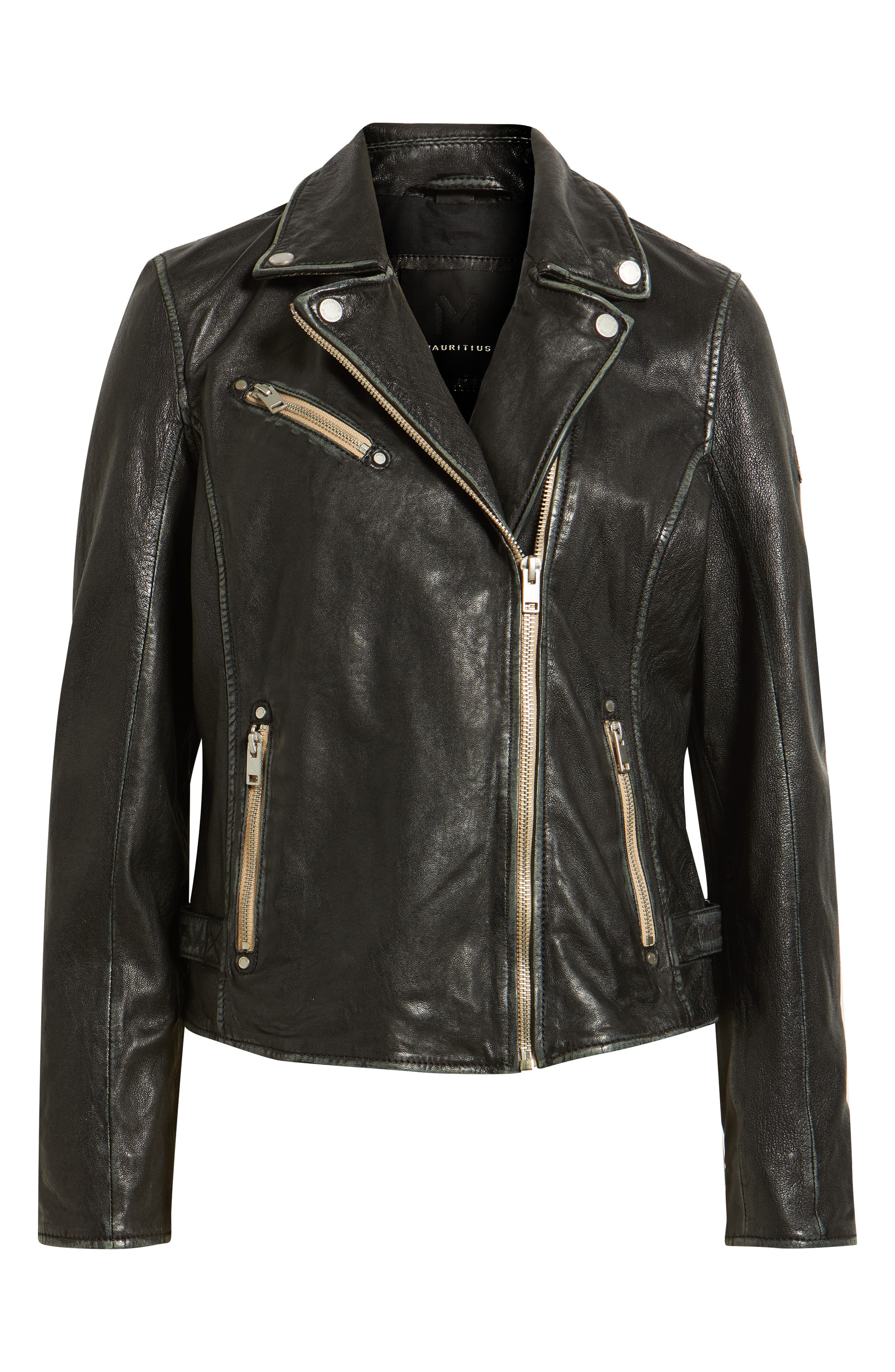 MAURITIUS Sofia Lambskin Moto Jacket — фото 6