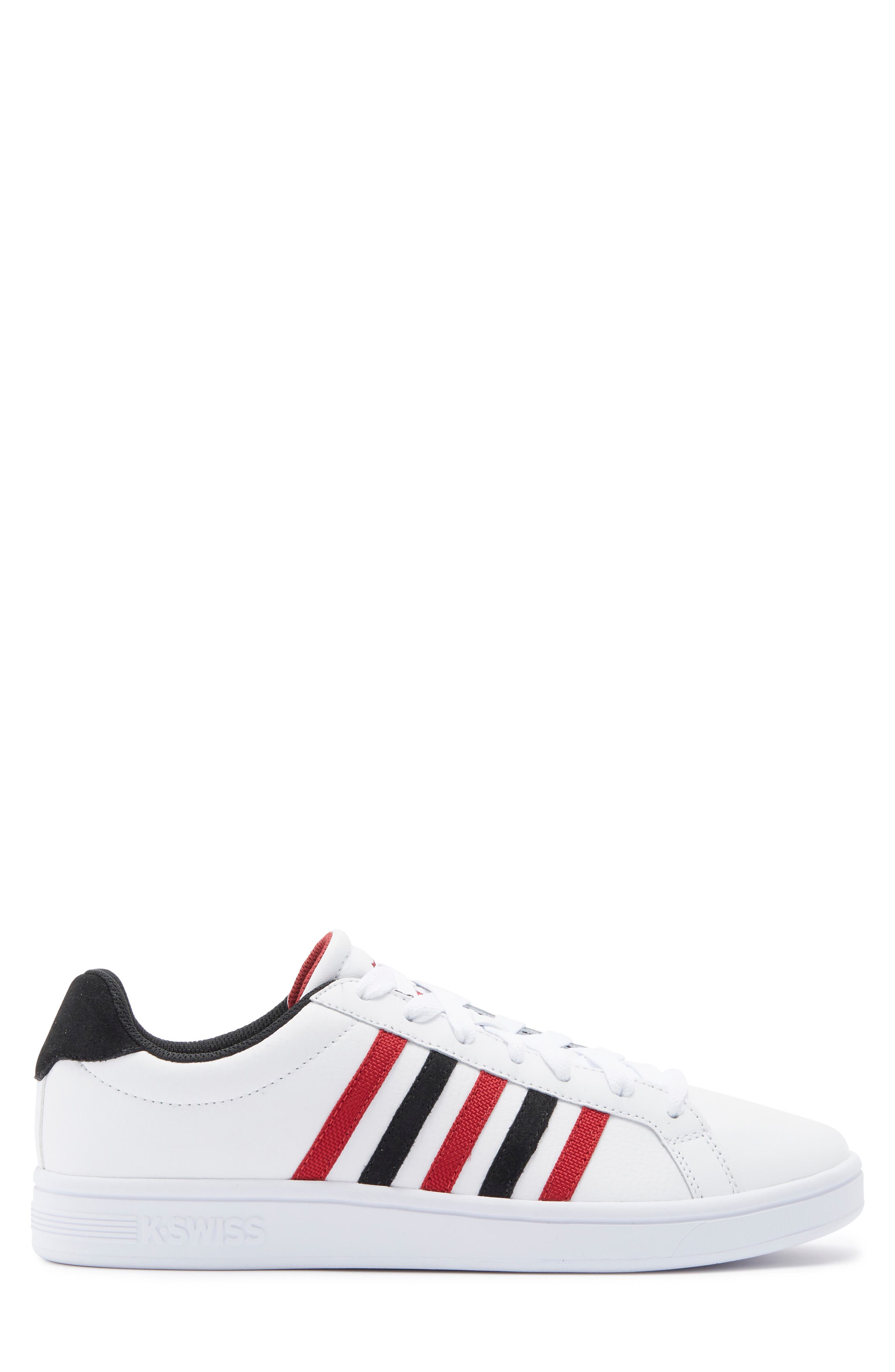 K-Swiss Court Tiebreak Sneaker, Alternate, color, White/ Jester Red/ Blk
