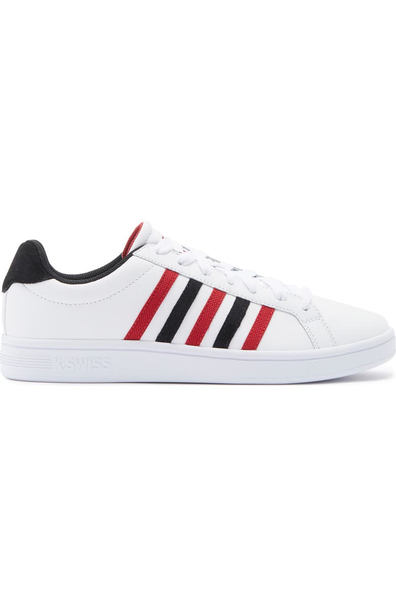 K-Swiss Court Tiebreak Sneaker, Alternate, color, White/ Jester Red/ Blk