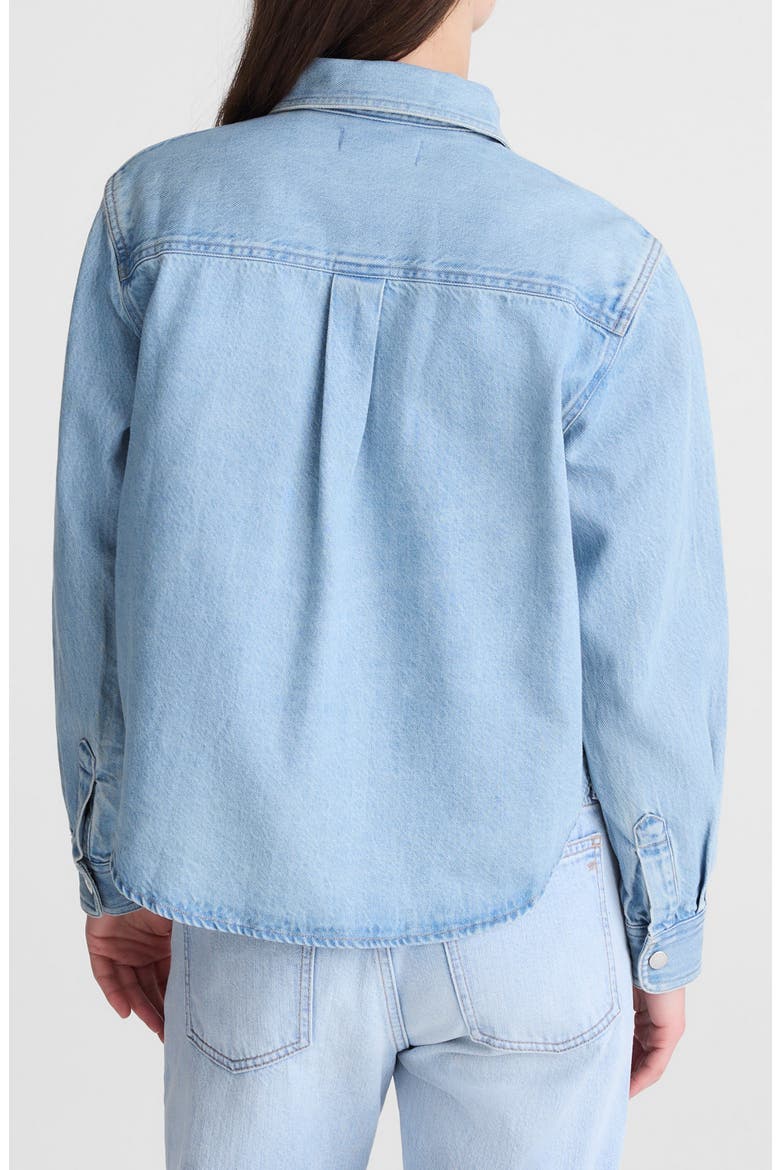 Airy Denim Relaxed Shirt Jacket, Alternate, color, FADED HORIZON WASH