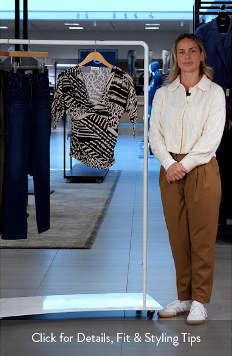 Animal Print Empire Waist Jersey Top, sales video thumbnail