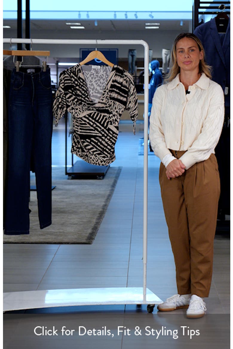 Animal Print Empire Waist Jersey Top video
