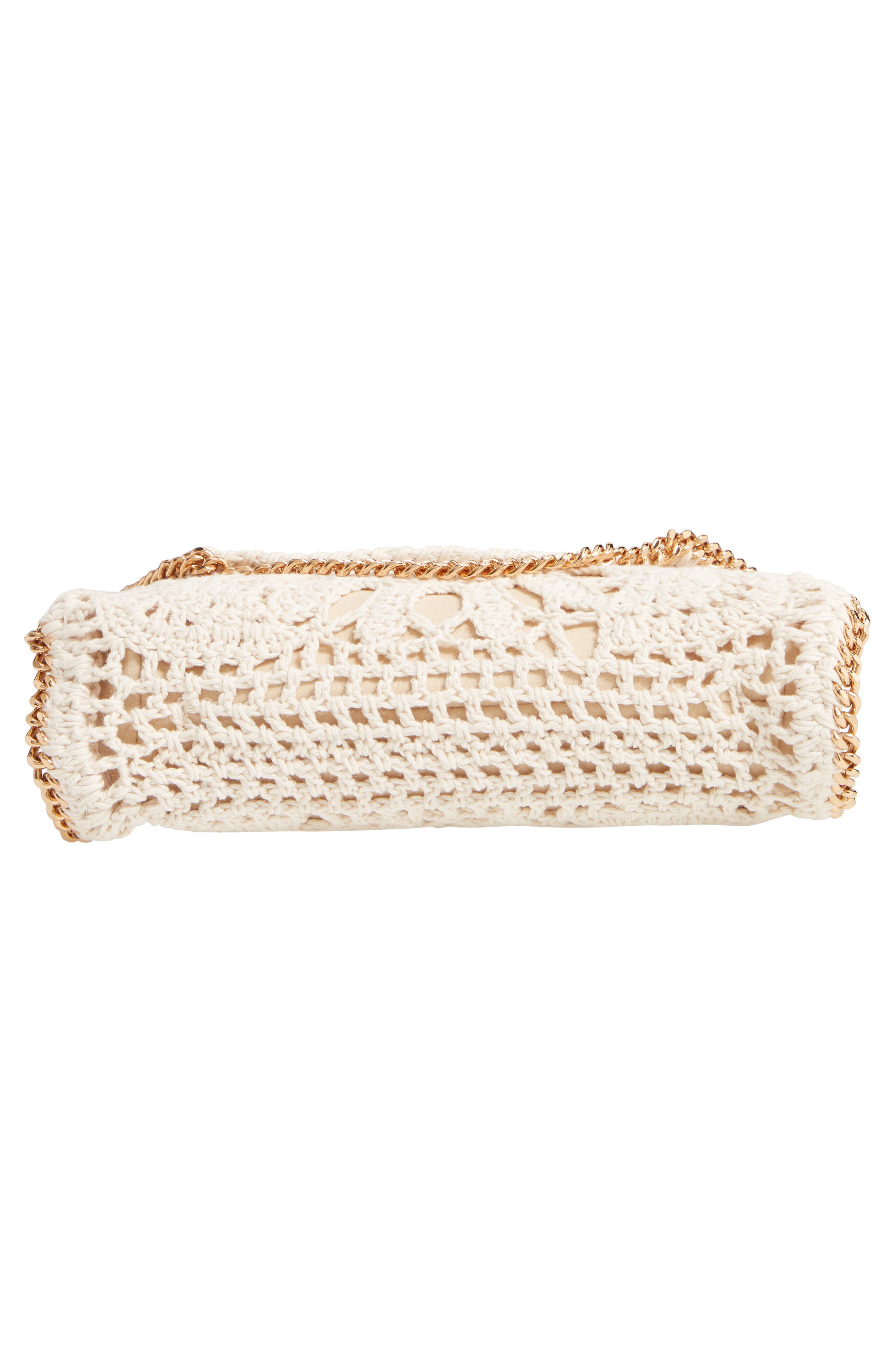 Mini Cotton Crochet Shoulder Bag, Alternate, color, BUTTER CREAM