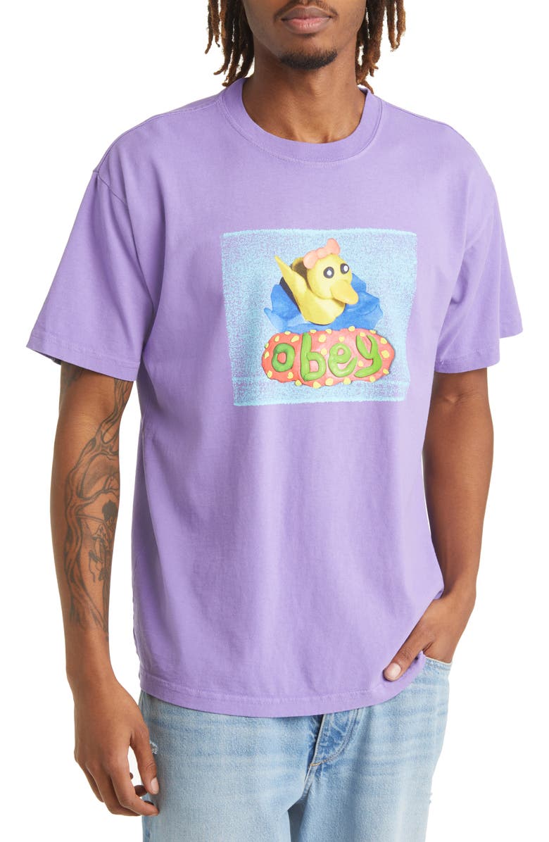 Obey Clay Duck Cotton Graphic Tee, Main, color,