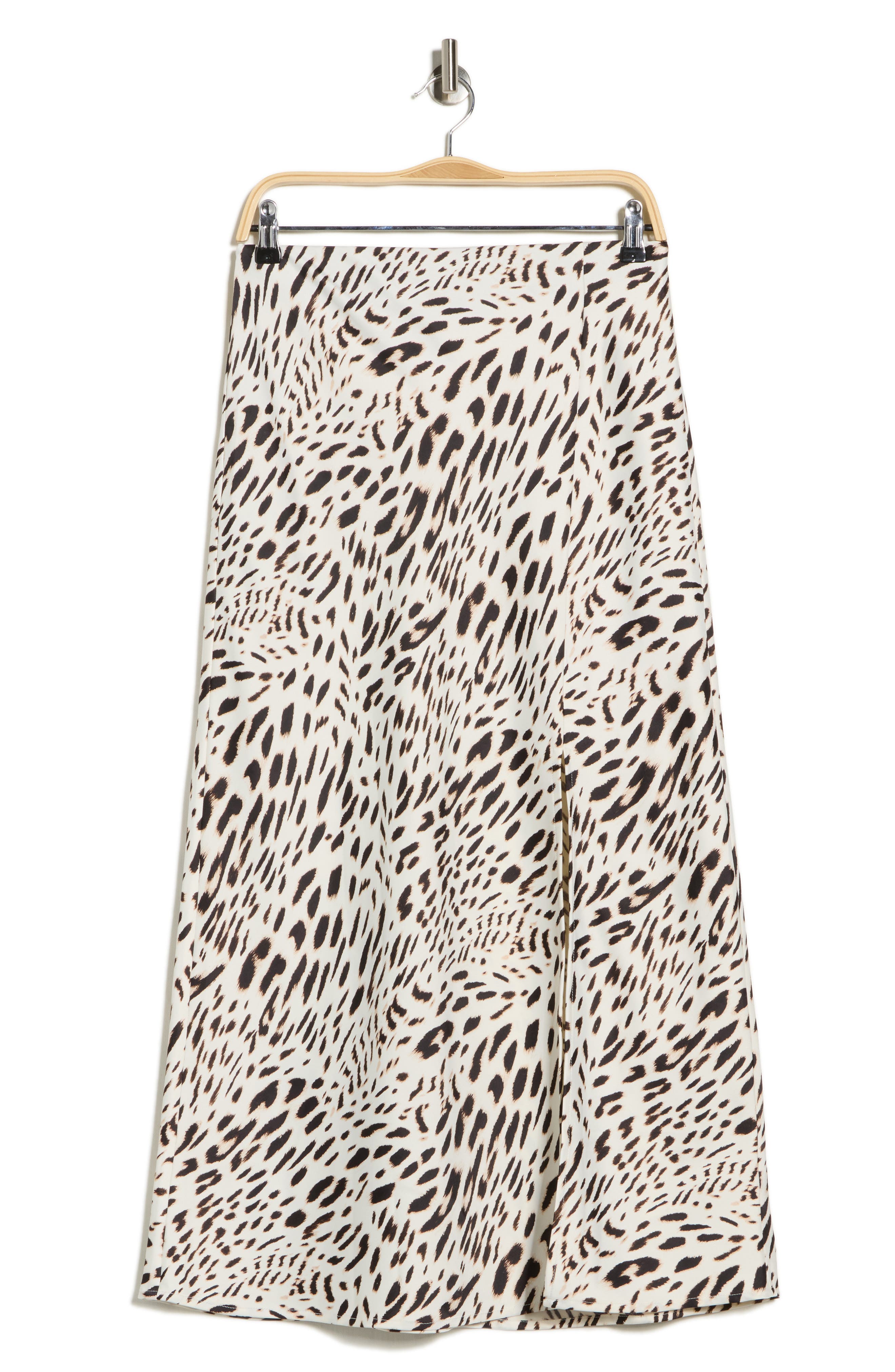 Sanctuary Front Slit Satin Skirt