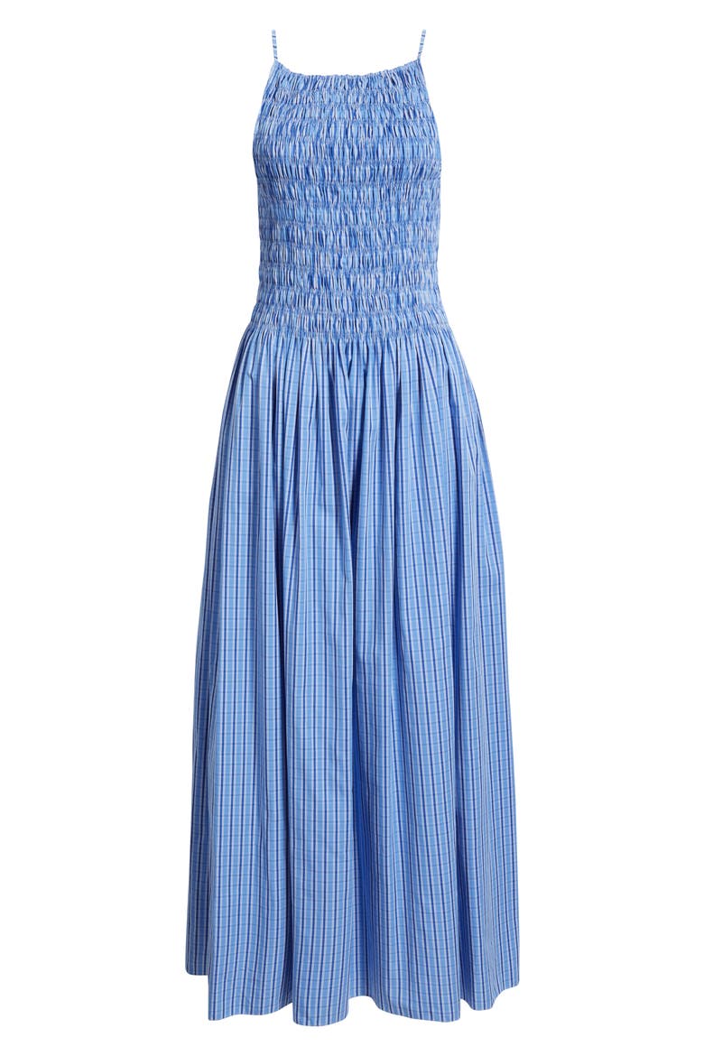 Laia Gingham Shirred Bodice Maxi Dress, Alternate, color, SOTTO