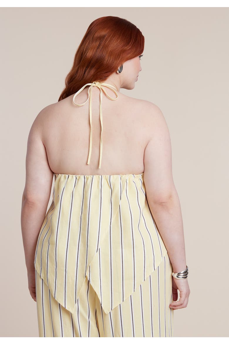 Linen Halter Top, Alternate, color, SUNLIGHT STRIPE