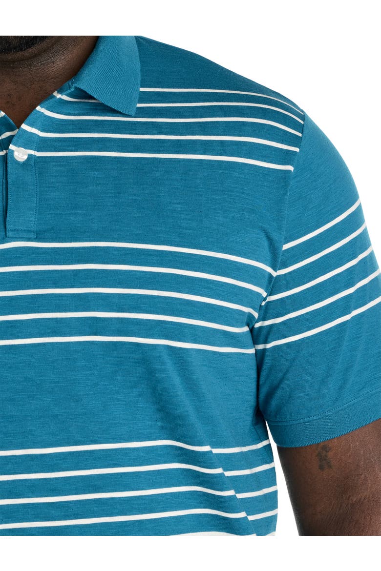 Big & Tall Striped Polo Shirt, Alternate, color, BLUE