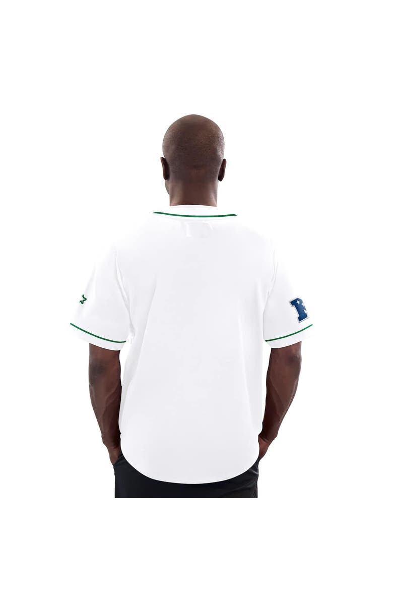 STARTER Men's Starter White Philadelphia Eagles Relay Vintage Full-Button Baseball Jersey, Alternate, color, White