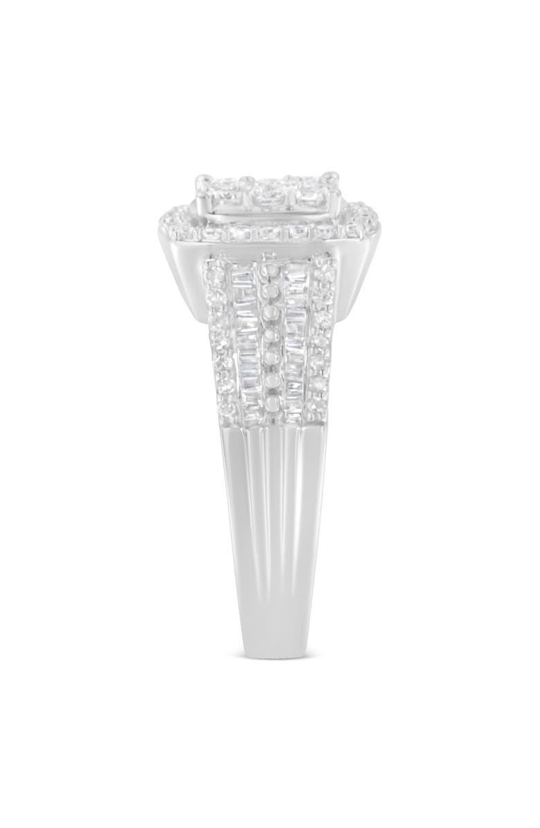 Haus of Brilliance 10K White Gold 1.0 Cttw Diamond Cluster Ring, Alternate, color, White Gold