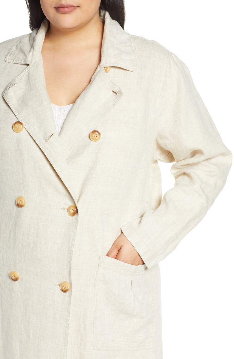 Avec Les Filles Oversize Linen Duster Coat, Alternate, color, 