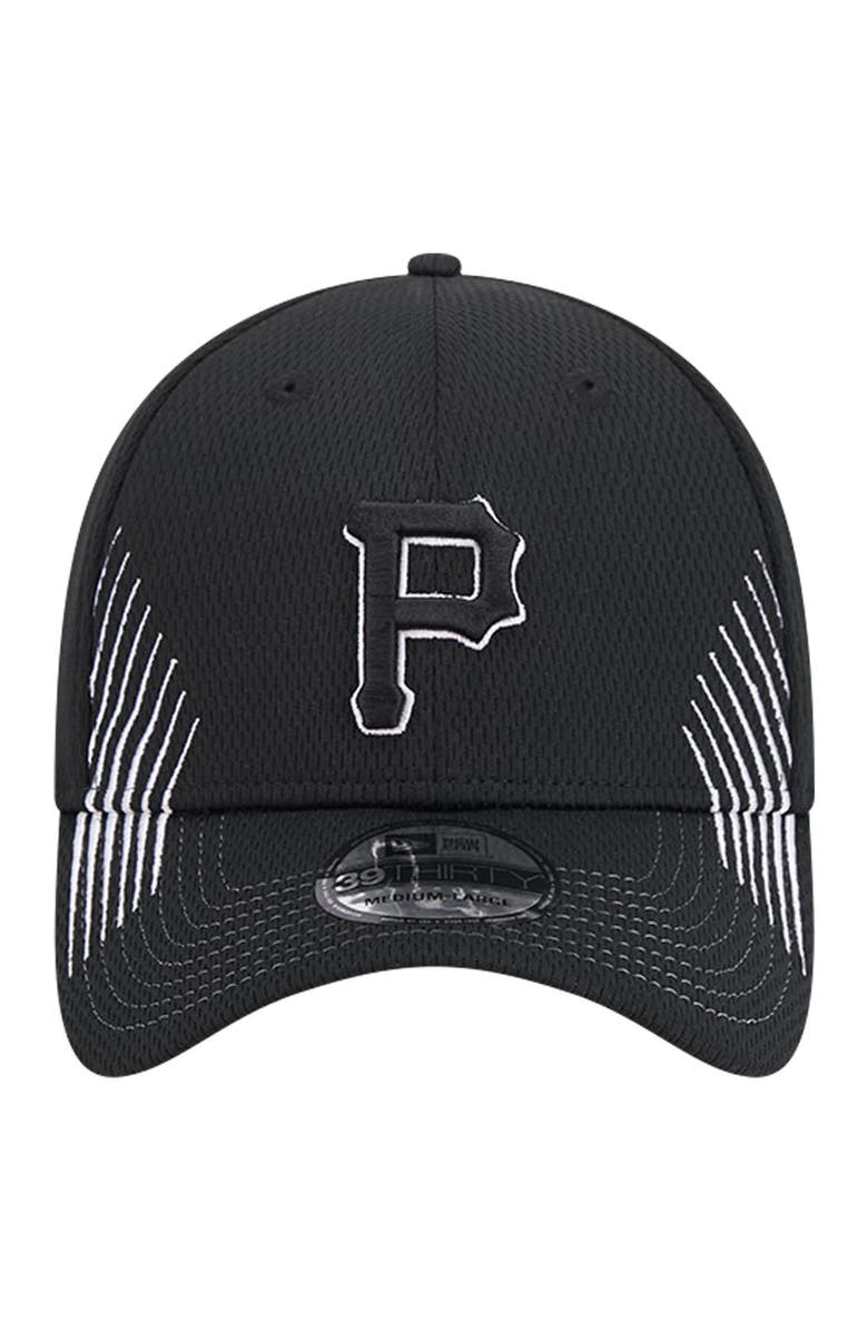 New Era Men's New Era Black Pittsburgh Pirates Active Dash Mark 39THIRTY Flex Hat, Alternate, color, Black
