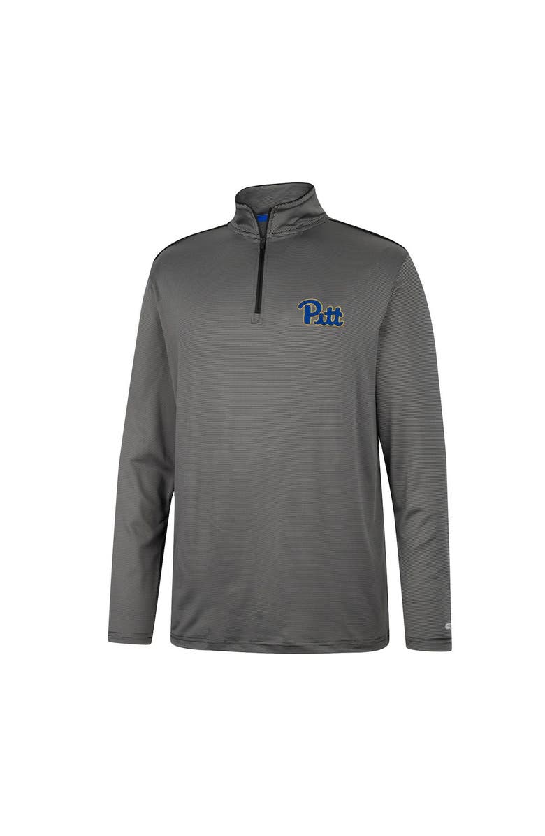 COLOSSEUM Men's Colosseum Charcoal Pitt Panthers Logo Quarter-Zip Windshirt, Alternate, color, 