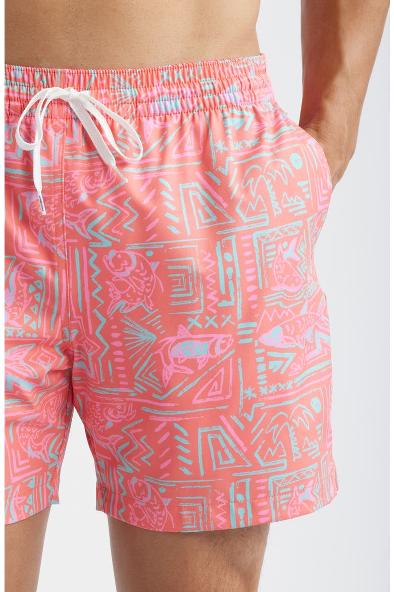 Pyramid Poolside Lined 5.5-Inch Swim Trunks, Alternate, color, CORAL