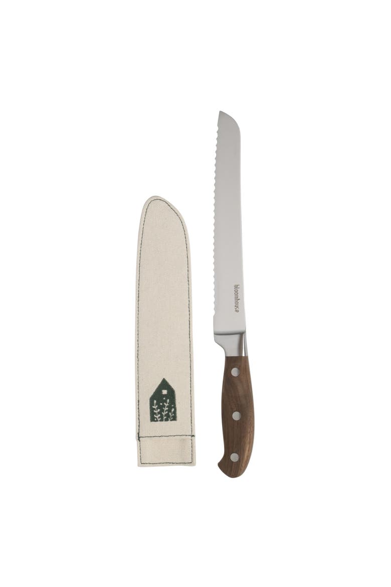 German Steel Bread Knife, Main, color, Natural Wood