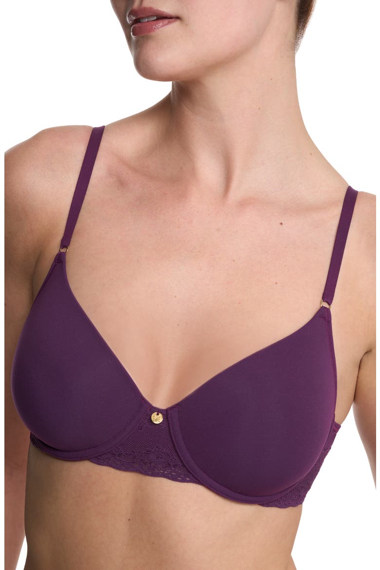 Bliss Perfection Comfort T-Shirt Bra, Alternate, color, FIG JAM