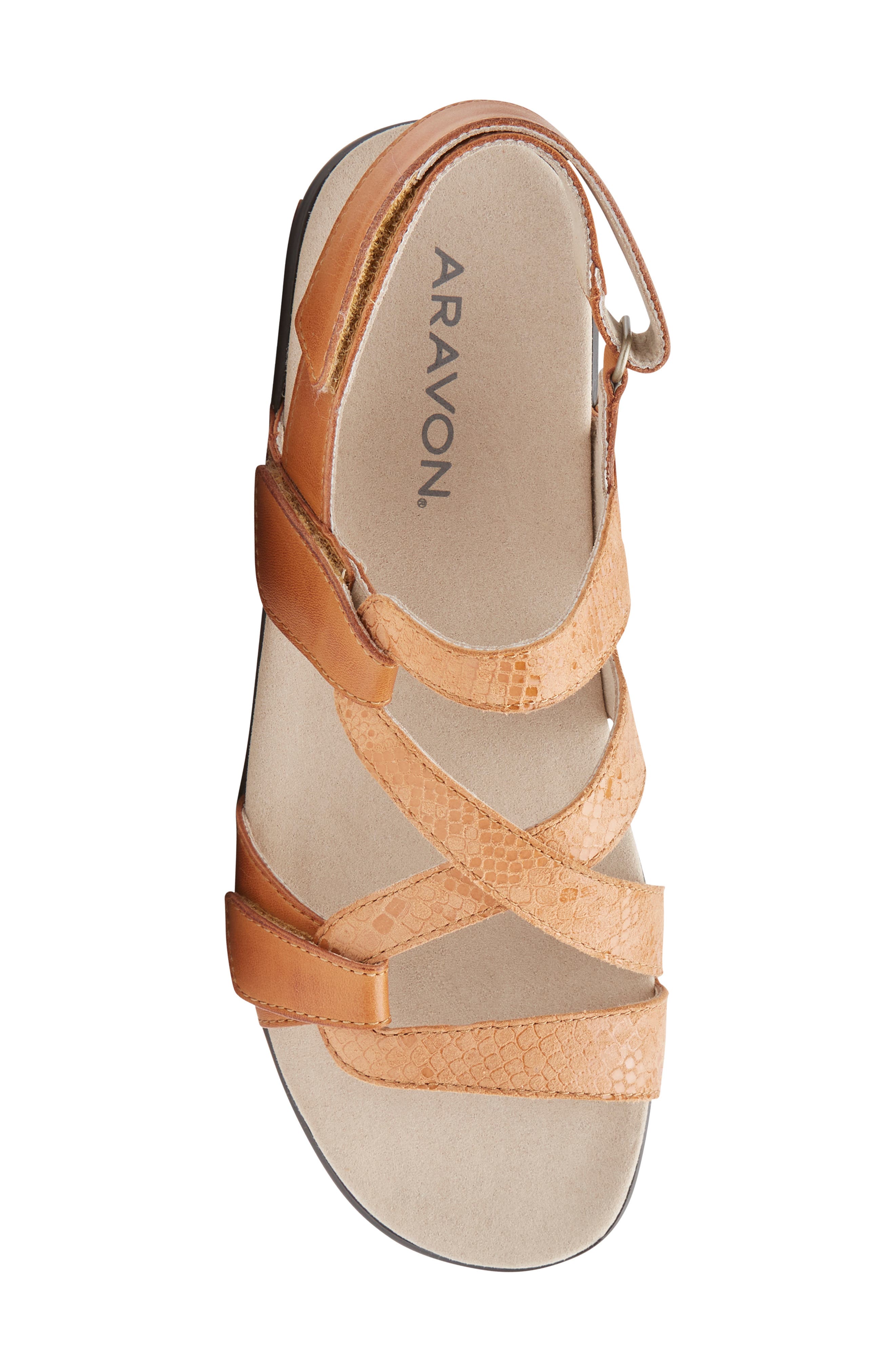 S Strap Sandal, Alternate, color, TAN MULTICOLOR LEATHER
