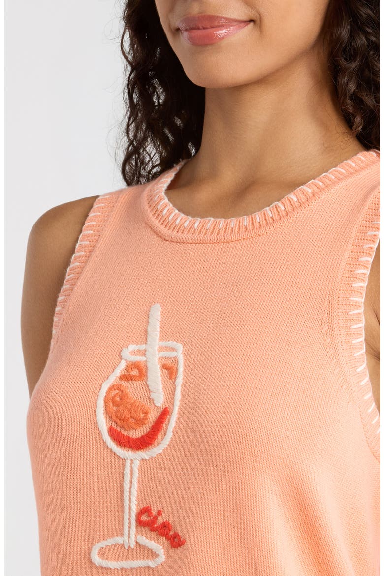 Marisol Cotton Sweater Vest, Alternate, color, APEROL