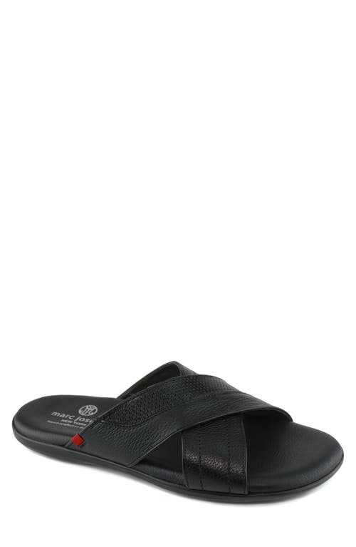 Marc Joseph New York Boone Ave Slide Sandal in Black Grainy  product