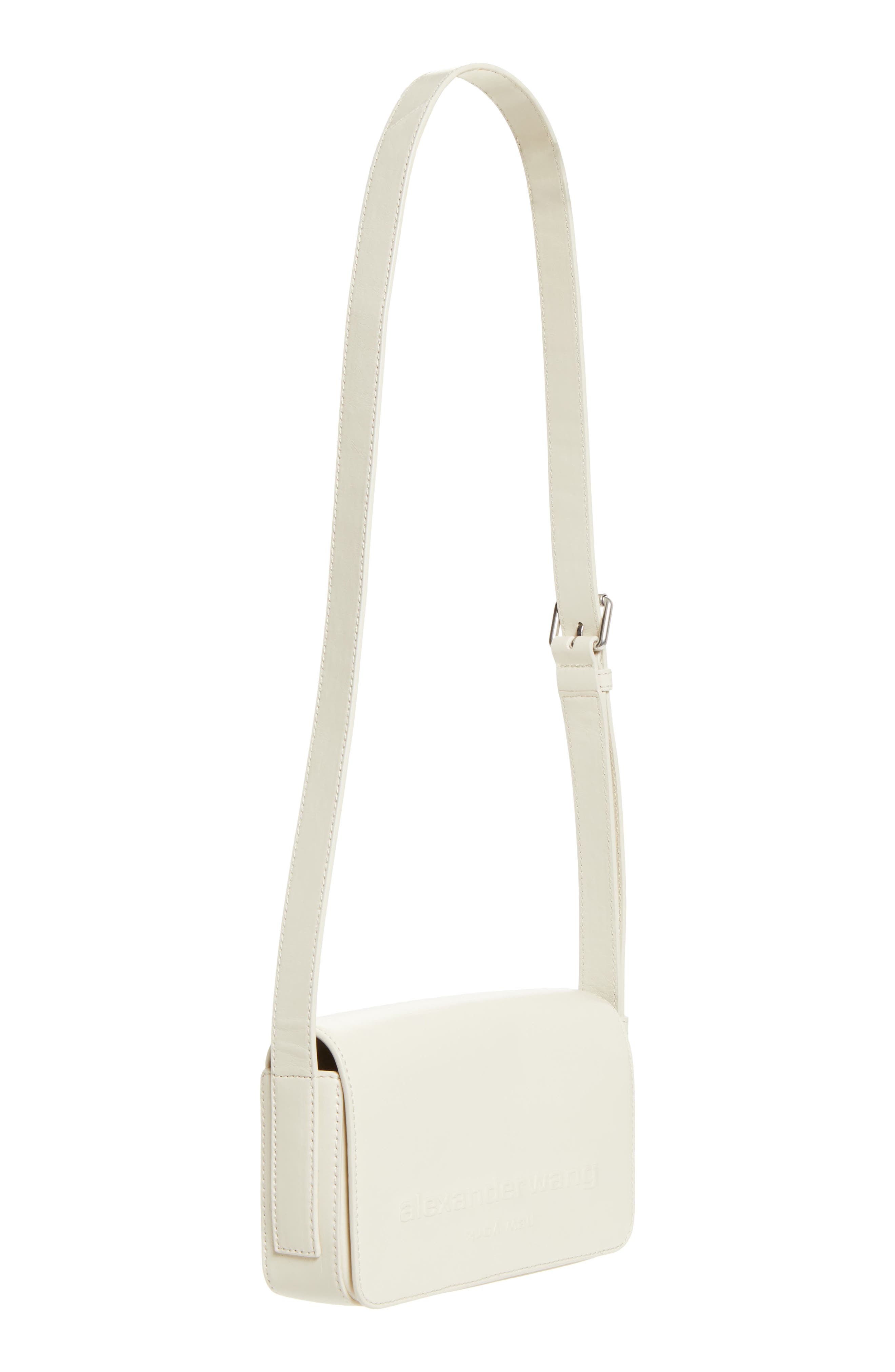 Alexander Wang Punch Leather Crossbody Bag, Alternate, color, Vanilla