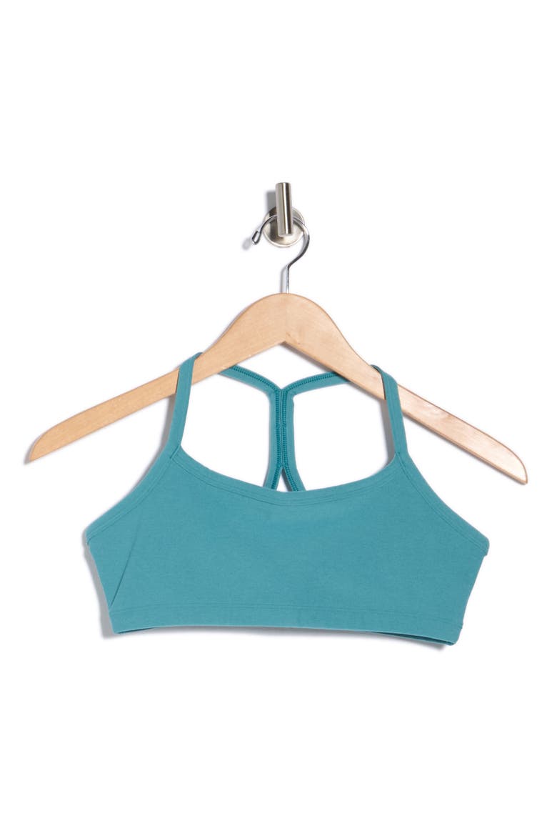 Space Dye Slim Racerback Sports Bra, Alternate, color, DEEP AQUA HEATHER