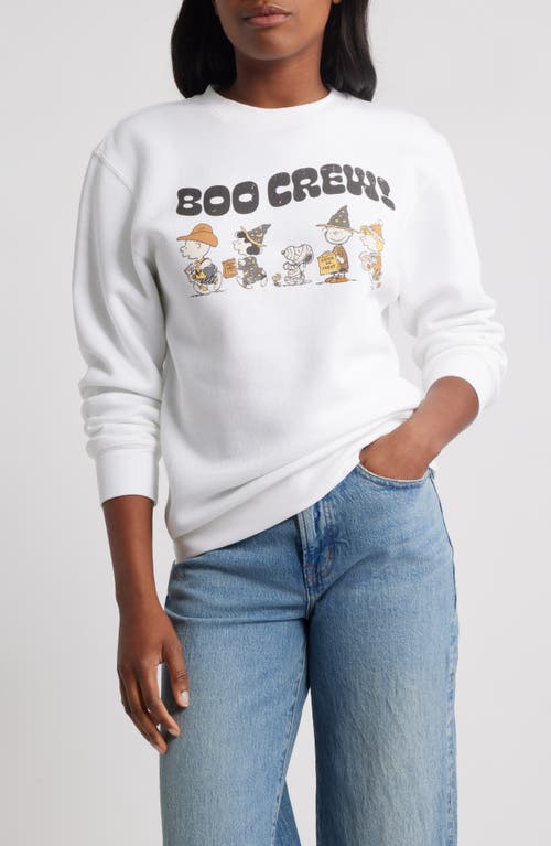 Golden Hour Peanuts® Boo Crew Graphic Sweatshirt In White