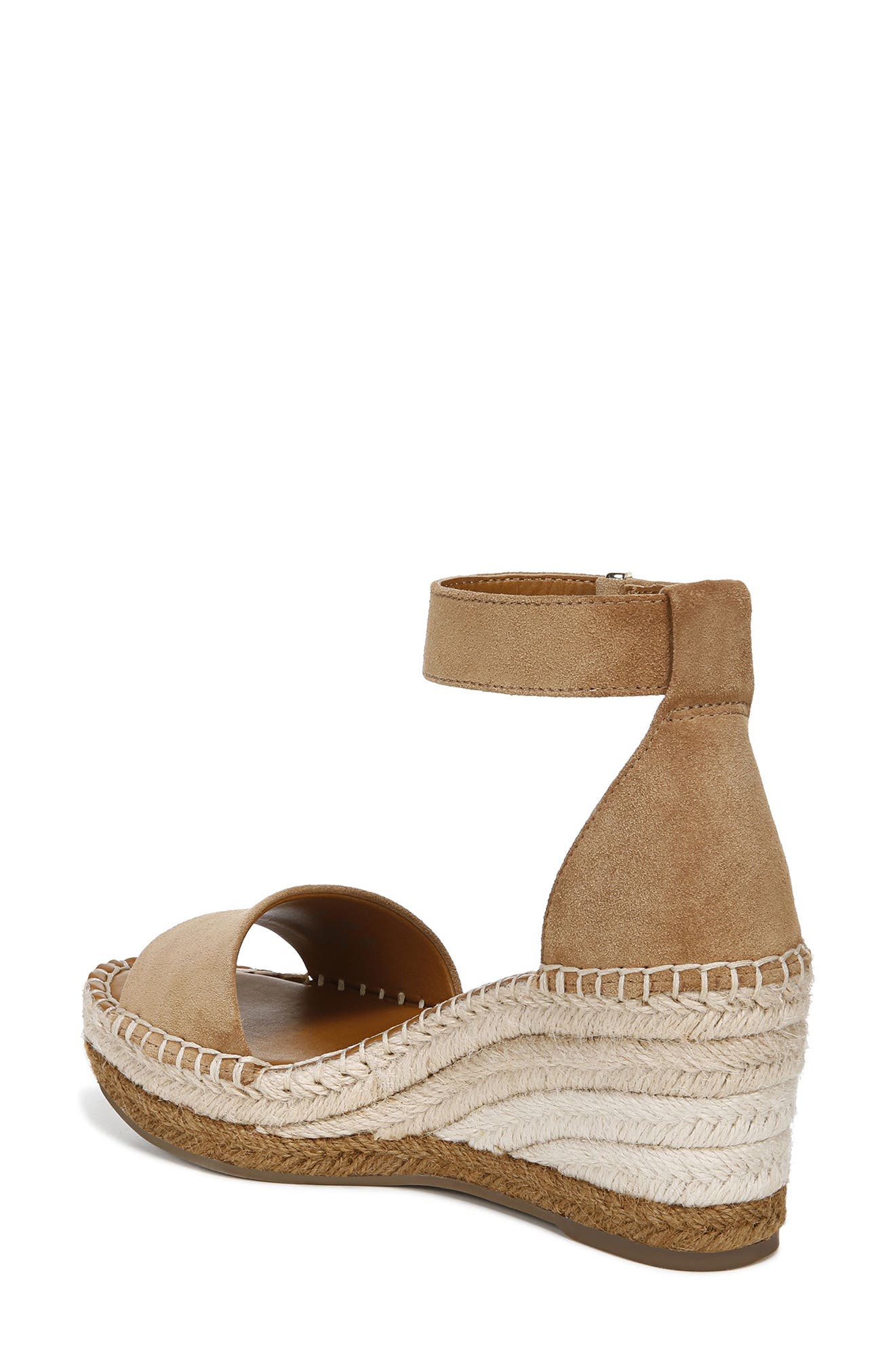 Clemens Espadrille Wedge Sandal, Alternate, color, TOASTED BARLEY SUEDE