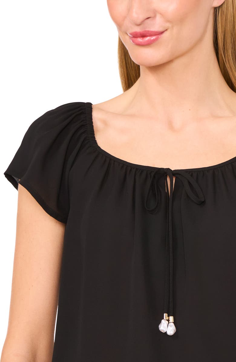 CeCe Scoop Neck Flutter Sleeve Top, Alternate, color, 