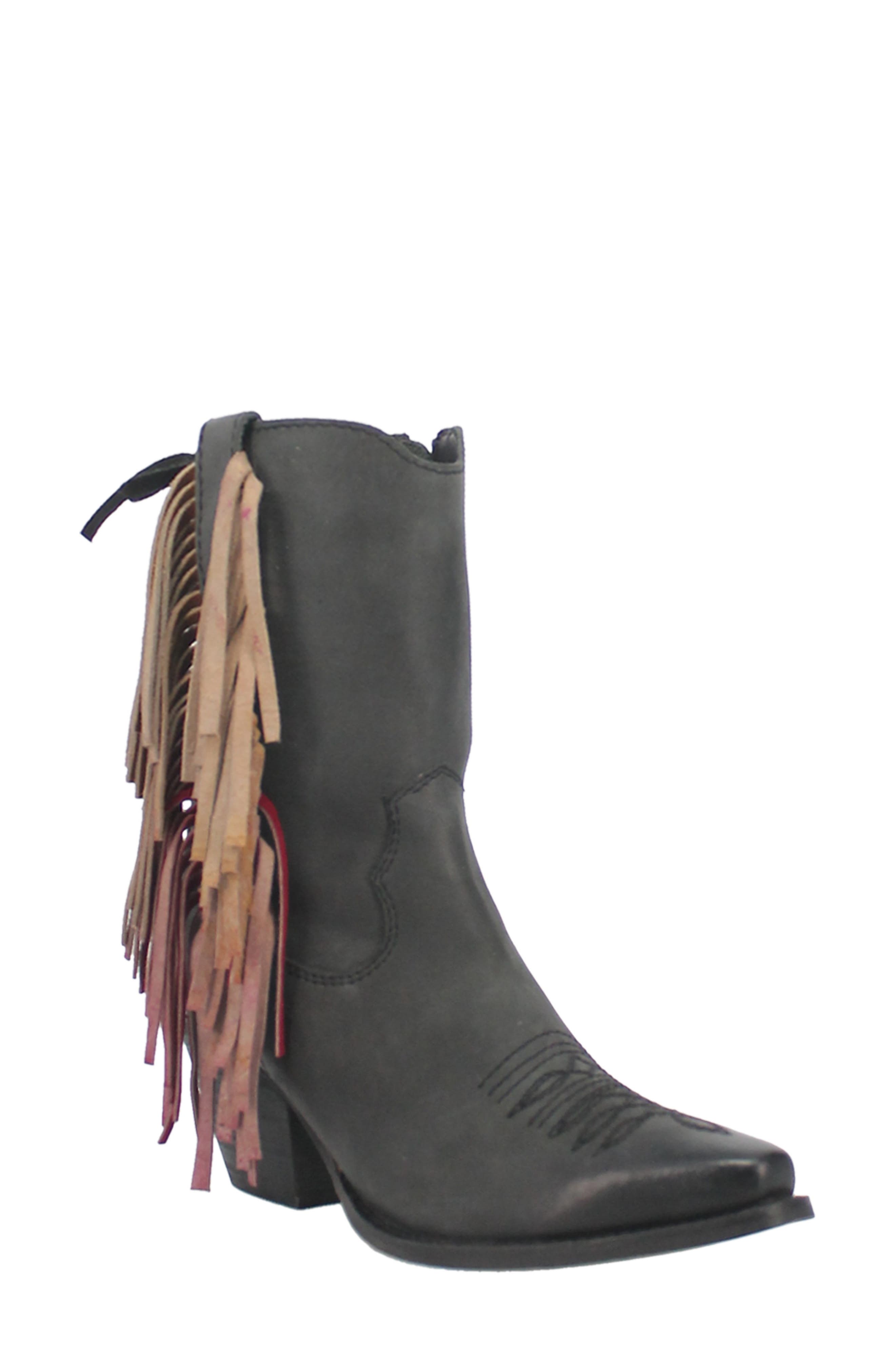 Dingo Fringe Benefits Western Boot, Main, color, 