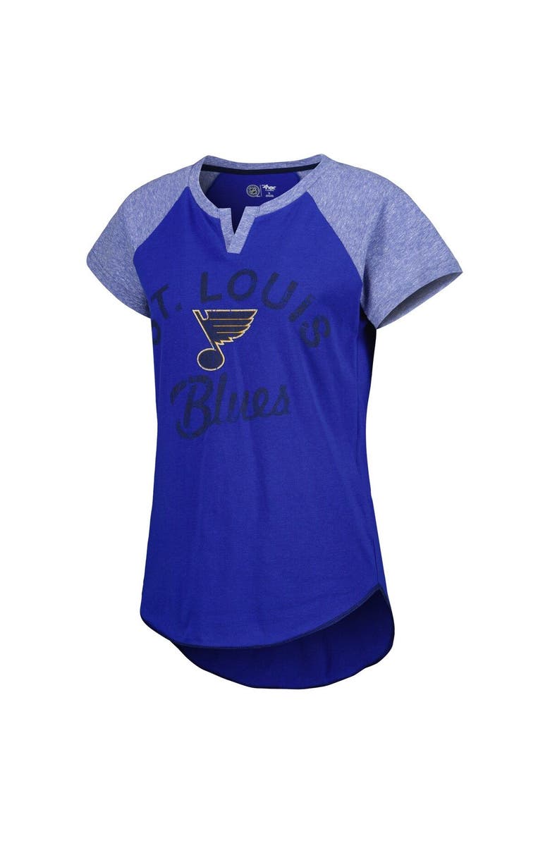 STARTER Women's Starter Blue St. Louis Blues Grand Slam Raglan Notch Neck T-Shirt, Alternate, color, 