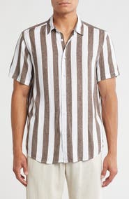 Vintage Summer Short Sleeve Button-Up Shirt