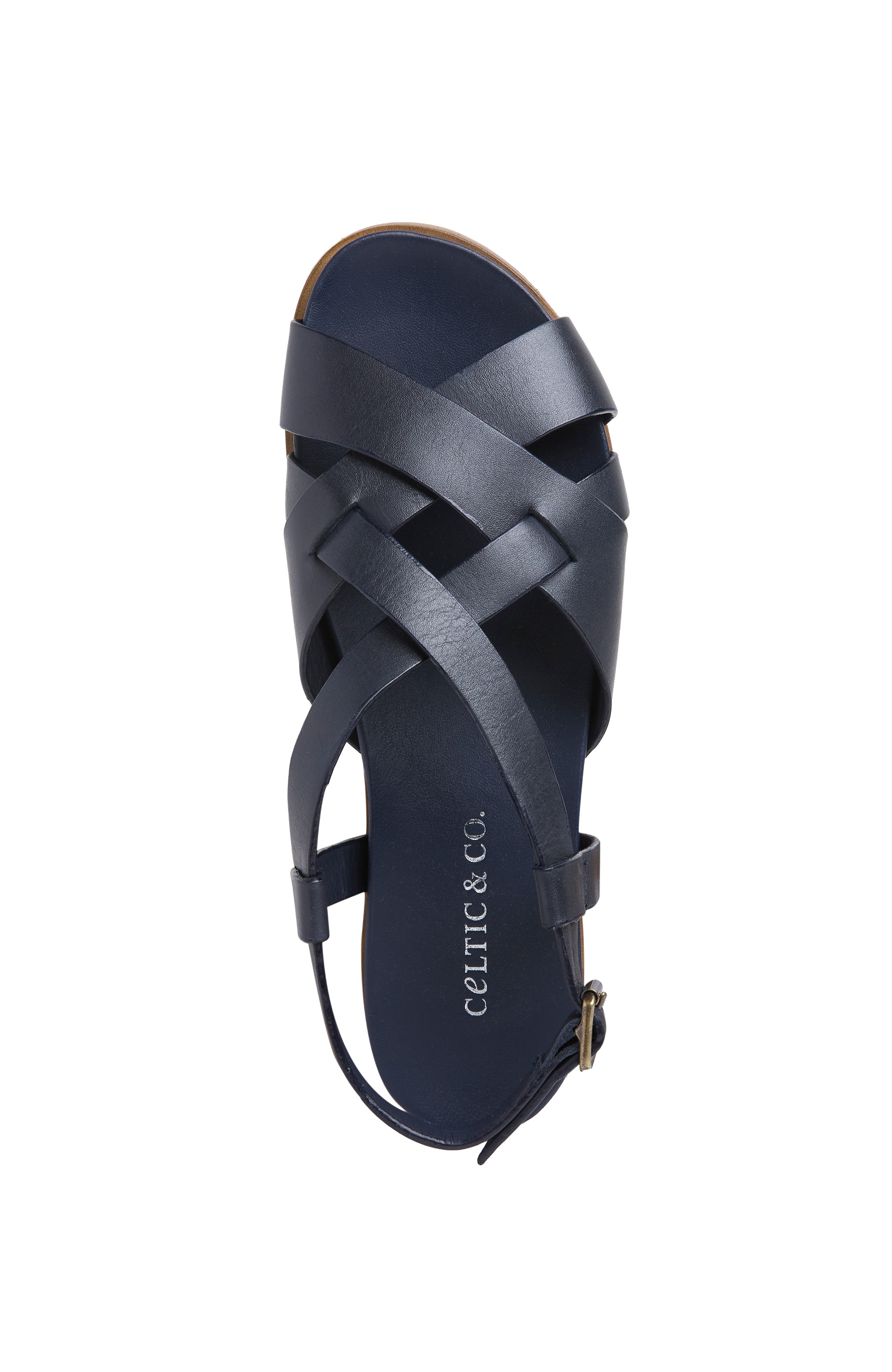 Celtic & Co. Woven Detail Sandal, Alternate, color, Dark Navy