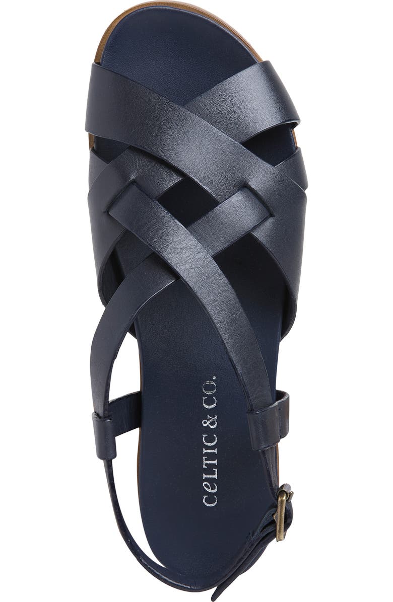 Celtic & Co. Woven Detail Sandal, Alternate, color, Dark Navy
