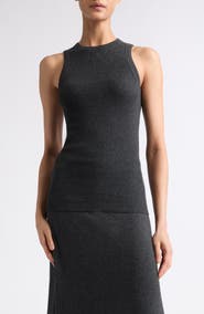 Lisa Yang Amya Ribbed Cotton & Cashmere Sleeveless Sweater