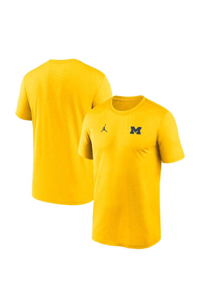 Jordan Brand Men's Jordan Brand Maize Michigan Wolverines 2025 Sideline Small Logo Legend Performance T-Shirt, Alternate, color, 