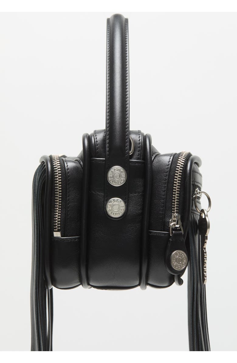 Acne Studios Camero Kit Fringe Leather Handbag, Alternate, color, Black