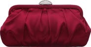 Nina Concord Pleated Satin Frame Clutch