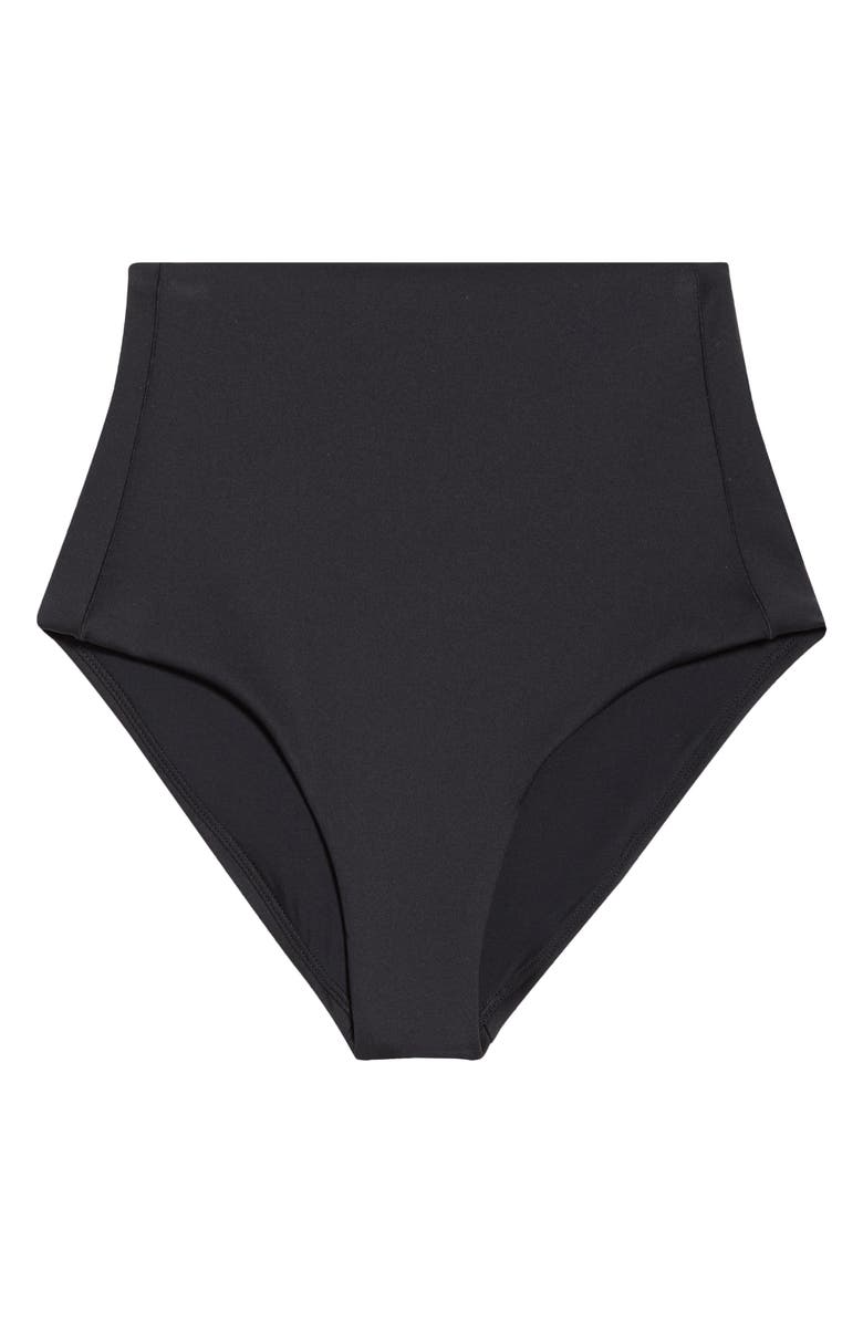 LEFT ON FRIDAY Hi Tide High Waist Bikini Bottoms, Alternate, color, Jet