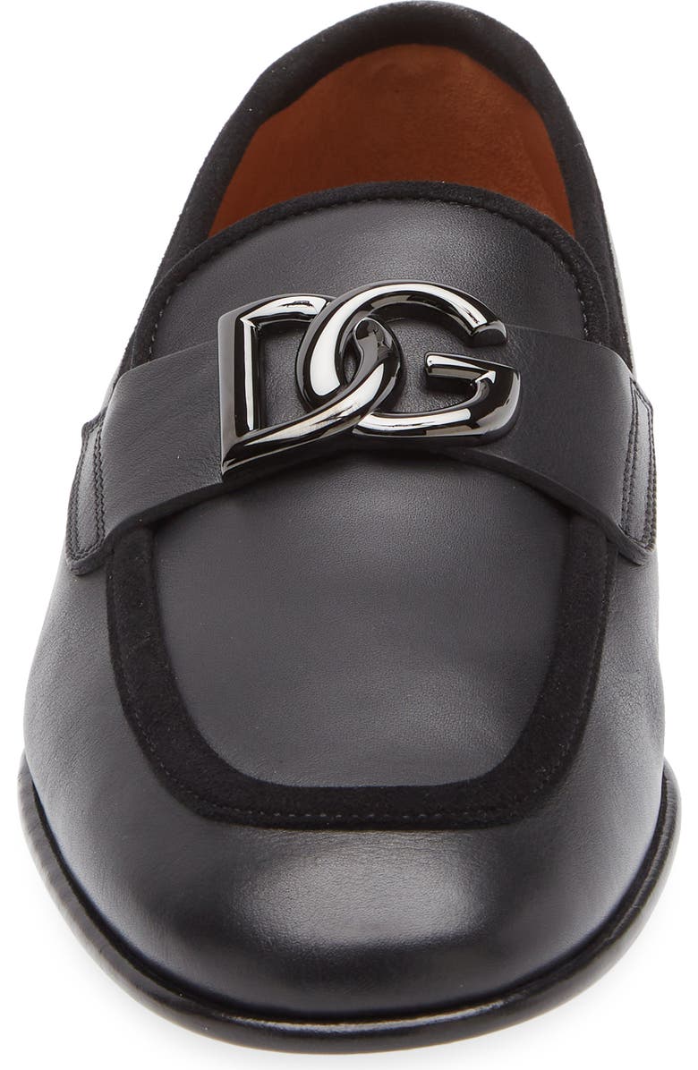 Dolce&Gabbana Dorada Crosta Loafer, Alternate, color, Nero